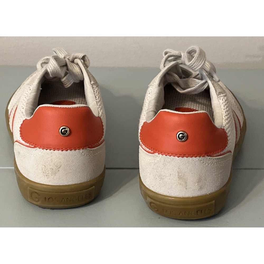 GBG Los Angeles Olimpia Sneakers Women's Size 9M Beige with Orange Accents - Picture 4 of 13